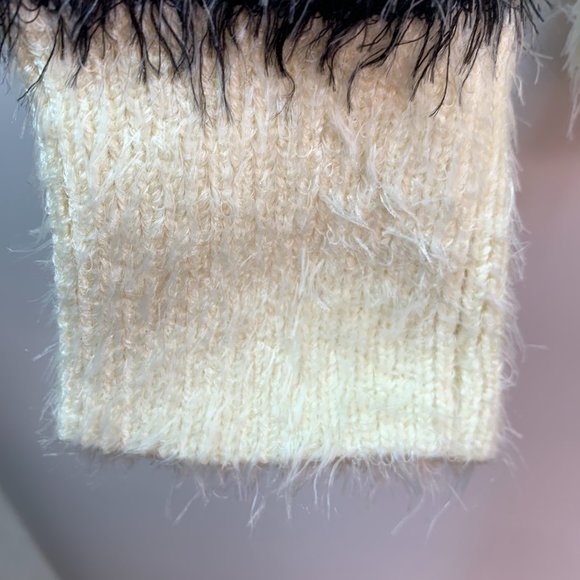 House Of Sunny Zebra Print V-Neck Jumper Heavy Long Sleeve Sweater Size 4 NWT! - Picture 8 of 13